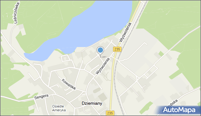 Dziemiany, Jeniecka, mapa Dziemiany