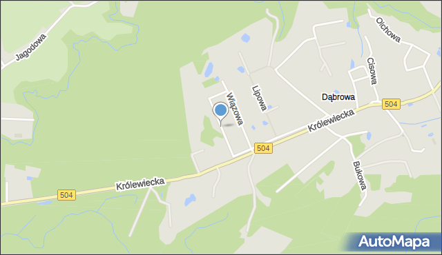 Elbląg, Jesionowa, mapa Elbląga