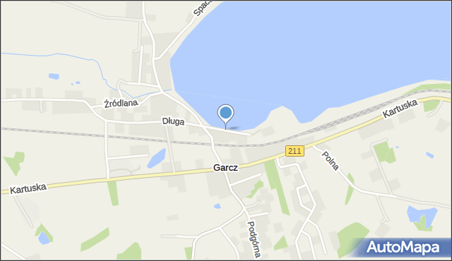 Garcz, Jeziorna, mapa Garcz