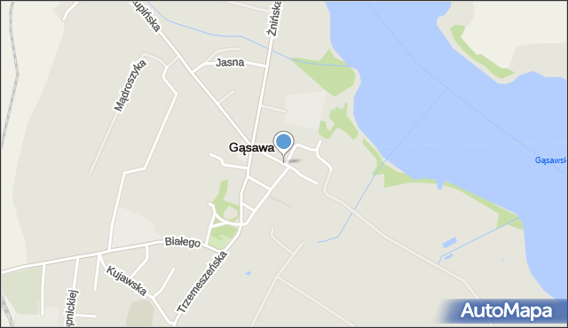 Gąsawa, Jeziorna, mapa Gąsawa