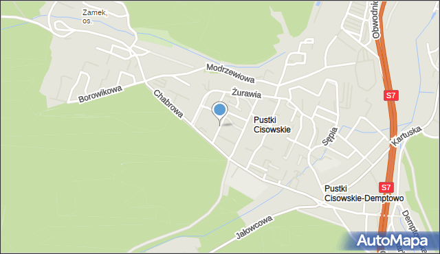 Gdynia, Jeżynowa, mapa Gdyni