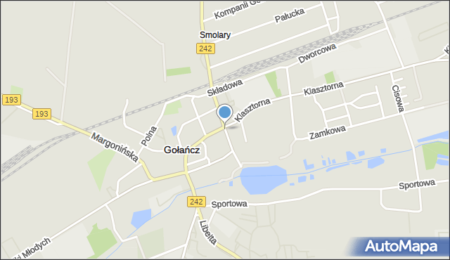 Gołańcz, Jeziorna, mapa Gołańcz