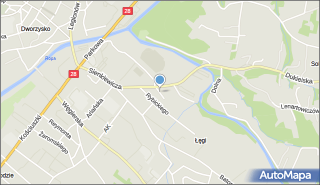 Gorlice, Jezierskiego Stanisława, dr., mapa Gorlic