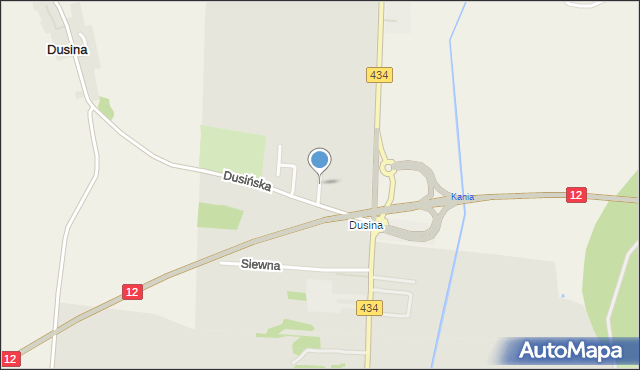 Gostyń, Jesionowa, mapa Gostyń