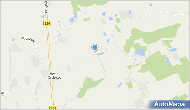 Grabowo Kościerskie, Jesionowa, mapa Grabowo Kościerskie