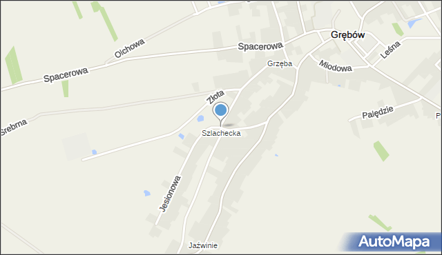 Grębów powiat tarnobrzeski, Jesionowa, mapa Grębów powiat tarnobrzeski