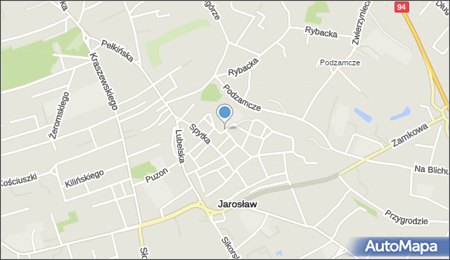 Jarosław, Jezuicka, mapa Jarosławia