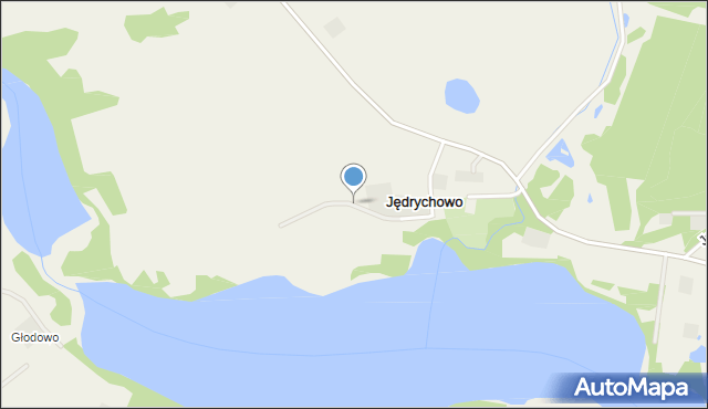 Jędrychowo gmina Sorkwity, Jędrychowo, mapa Jędrychowo gmina Sorkwity