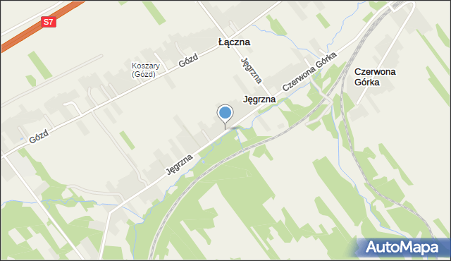 Jęgrzna, Jęgrzna, mapa Jęgrzna