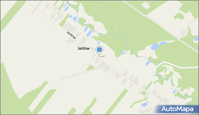 Jelitów gmina Biała Rawska, Jelitów, mapa Jelitów gmina Biała Rawska
