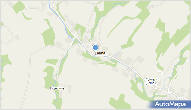 Jelna gmina Gródek nad Dunajcem, Jelna, mapa Jelna gmina Gródek nad Dunajcem