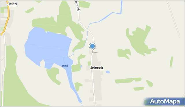 Jelonek gmina Borne Sulinowo, Jelonek, mapa Jelonek gmina Borne Sulinowo