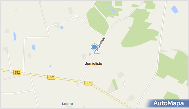 Jemieliste gmina Filipów, Jemieliste, mapa Jemieliste gmina Filipów