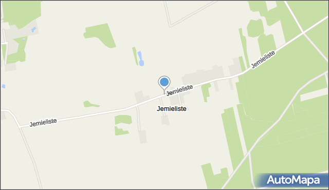 Jemieliste gmina Goworowo, Jemieliste, mapa Jemieliste gmina Goworowo