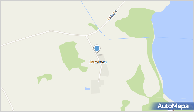 Jerzykowo gmina Węgorzewo, Jerzykowo, mapa Jerzykowo gmina Węgorzewo