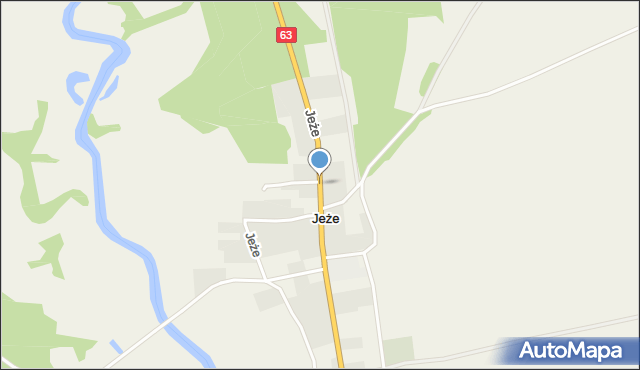 Jeże gmina Pisz, Jeże, mapa Jeże gmina Pisz