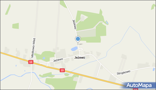 Jeżewo gmina Zawidz, Jeżewo, mapa Jeżewo gmina Zawidz