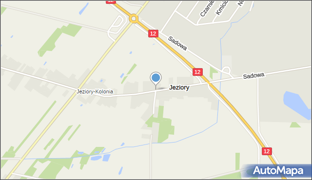 Jeziory gmina Sieradz, Jeziory, mapa Jeziory gmina Sieradz