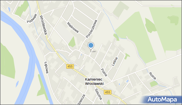 Kamieniec Wrocławski, Jesionowa, mapa Kamieniec Wrocławski