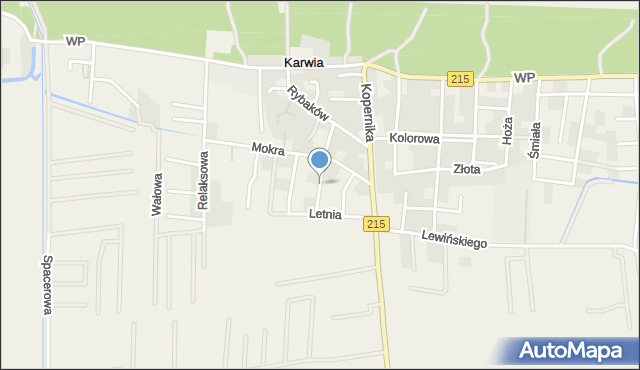 Karwia, Jesienna, mapa Karwia