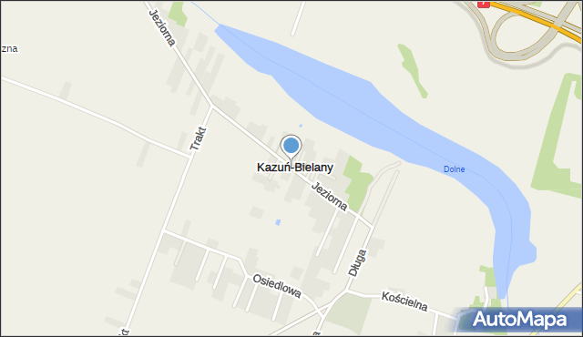 Kazuń-Bielany, Jeziorna, mapa Kazuń-Bielany