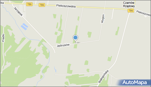 Kielce, Jędrusiów, mapa Kielc