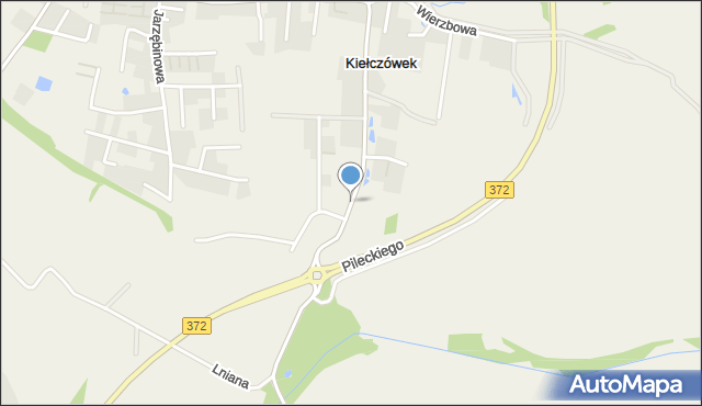 Kiełczówek, Jesionowa, mapa Kiełczówek