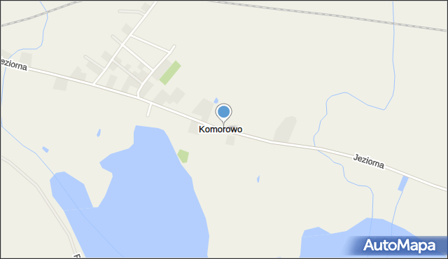 Komorowo gmina Kaźmierz, Jeziorna, mapa Komorowo gmina Kaźmierz