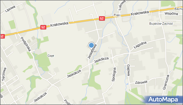 Kozy powiat bielski, Jesionowa, mapa Kozy powiat bielski