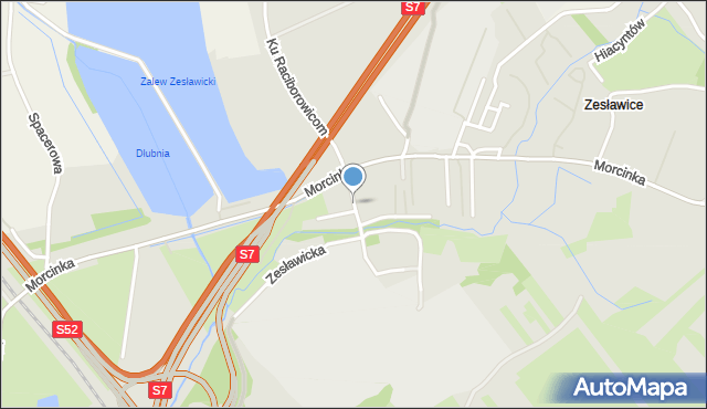 Kraków, Jeziorany, mapa Krakowa