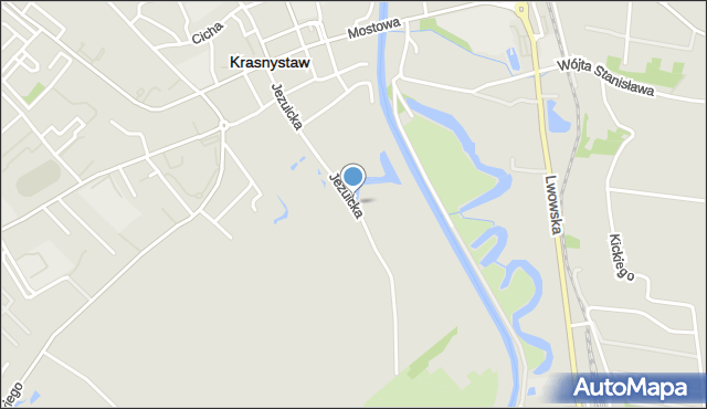 Krasnystaw, Jezuicka, mapa Krasnystaw