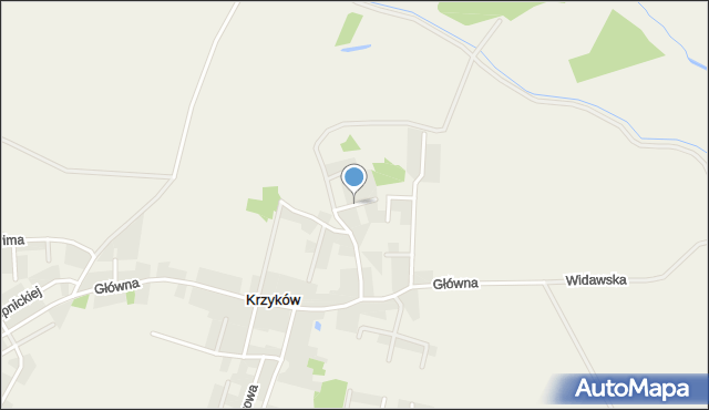 Krzyków gmina Czernica, Jesionowa, mapa Krzyków gmina Czernica