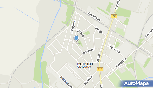 Legnica, Jesionowa, mapa Legnicy