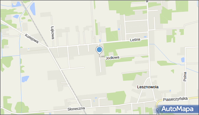 Lesznowola gmina Grójec, Jesionowa, mapa Lesznowola gmina Grójec