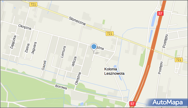 Lesznowola powiat piaseczyński, Jelonka, mapa Lesznowola powiat piaseczyński