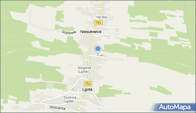 Lgota gmina Trzebinia, Jesionkowa, mapa Lgota gmina Trzebinia