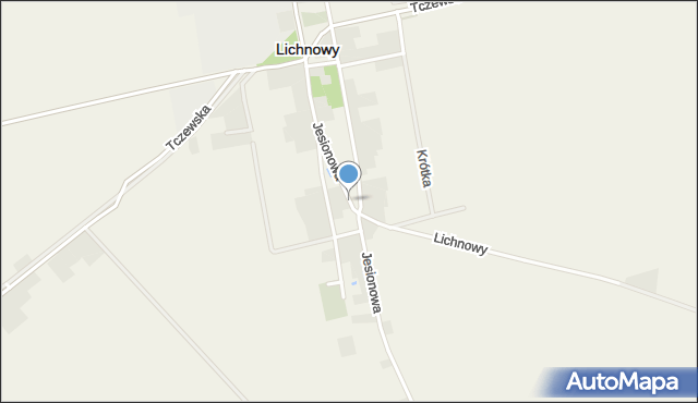 Lichnowy powiat malborski, Jesionowa, mapa Lichnowy powiat malborski