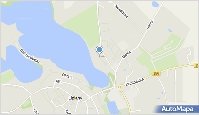 Lipiany powiat pyrzycki, Jeziorany, mapa Lipiany powiat pyrzycki