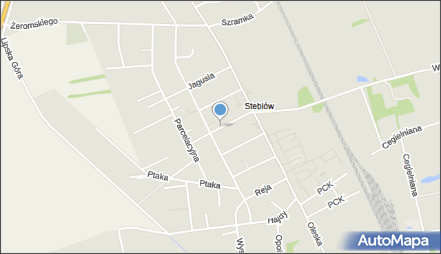 Lubliniec, Jedności, mapa Lubliniec