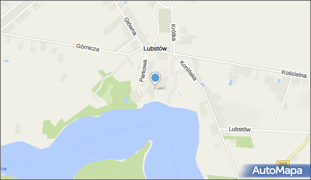 Lubstów, Jeziorna, mapa Lubstów