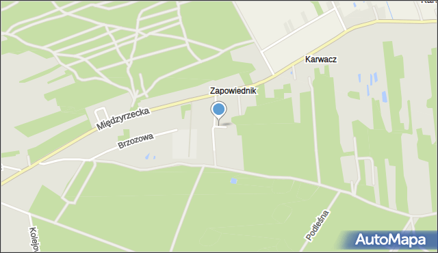 Łuków, Jeżynowa, mapa Łuków