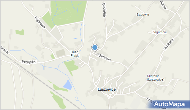 Luszowice gmina Chrzanów, Jesienna, mapa Luszowice gmina Chrzanów