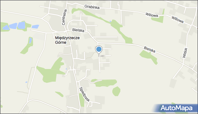 Międzyrzecze Górne, Jeździecka, mapa Międzyrzecze Górne