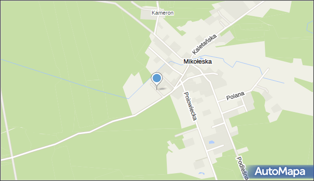 Mikołeska, Jesionowa, mapa Mikołeska