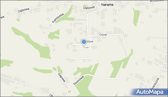 Narama, Jeżynowa, mapa Narama