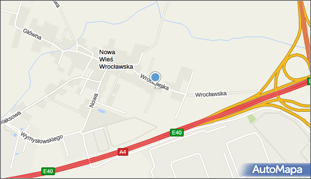 Nowa Wieś Wrocławska, Jesionowa, mapa Nowa Wieś Wrocławska