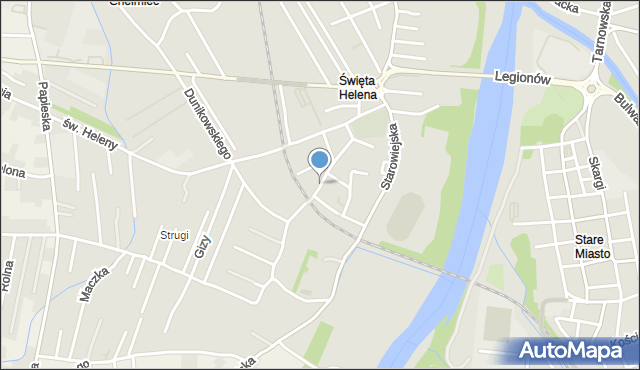 Nowy Sącz, Jesionowa, mapa Nowego Sącza