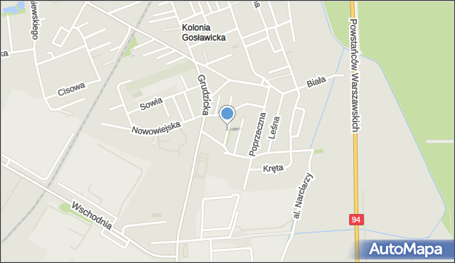 Opole, Jeżynowa, mapa Opola