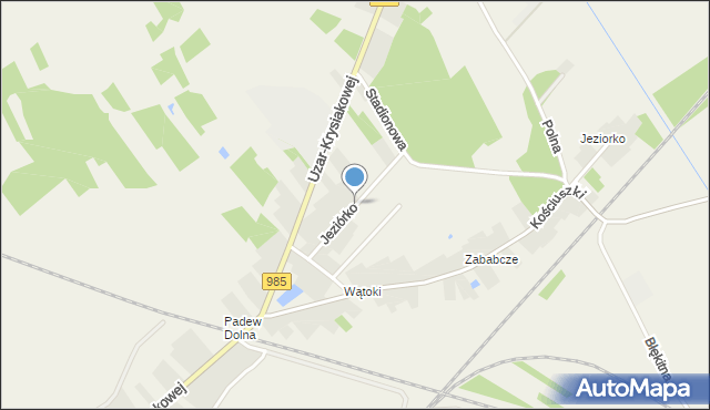 Padew Narodowa, Jeziórko, mapa Padew Narodowa