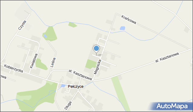 Pełczyce gmina Kobierzyce, Jesionowa, mapa Pełczyce gmina Kobierzyce